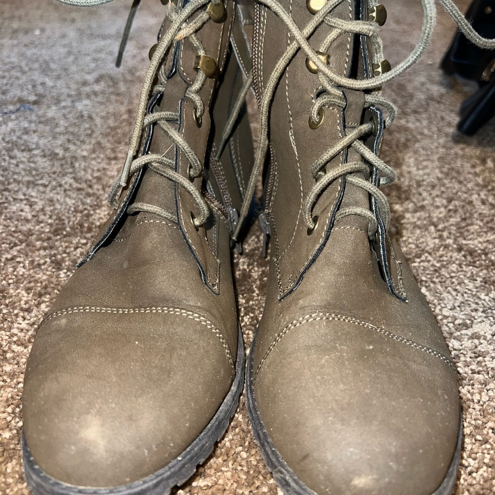 Madden Girl Olive Combat Boots